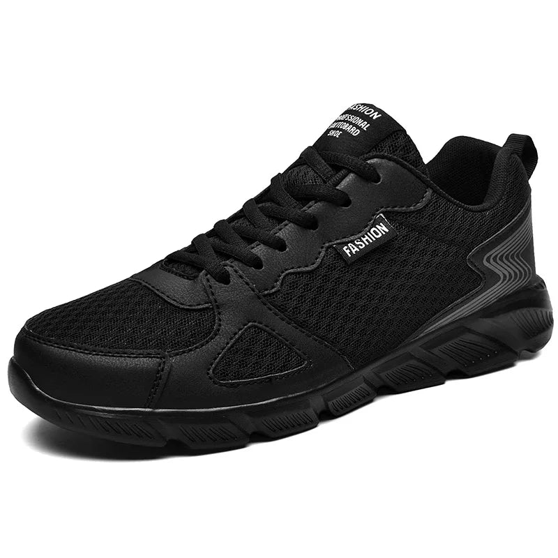 Summer Sneakers Lightweight Men Casual Shoes Mesh Breathable Male Footwear Lace Up Walking Shoes Black Tenis Zapatillas Hombre