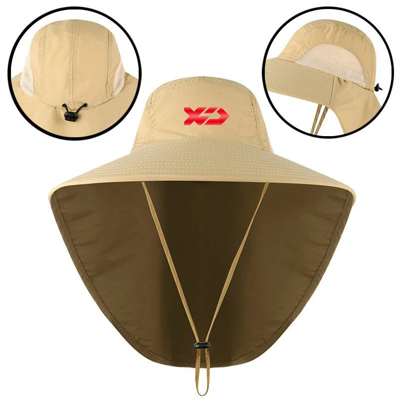 2024 Man Summer Fishing Fisherman Hat New Outdoor UV Protection Adjustable Breathable Sun Hat Casual Mountaineering Fishing Cap