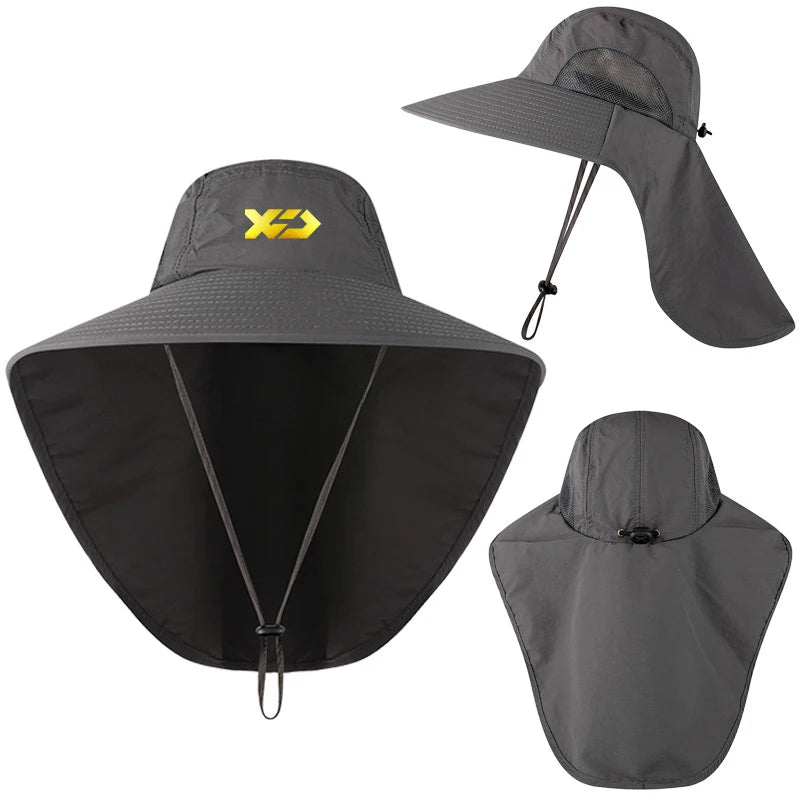 2024 Man Summer Fishing Fisherman Hat New Outdoor UV Protection Adjustable Breathable Sun Hat Casual Mountaineering Fishing Cap