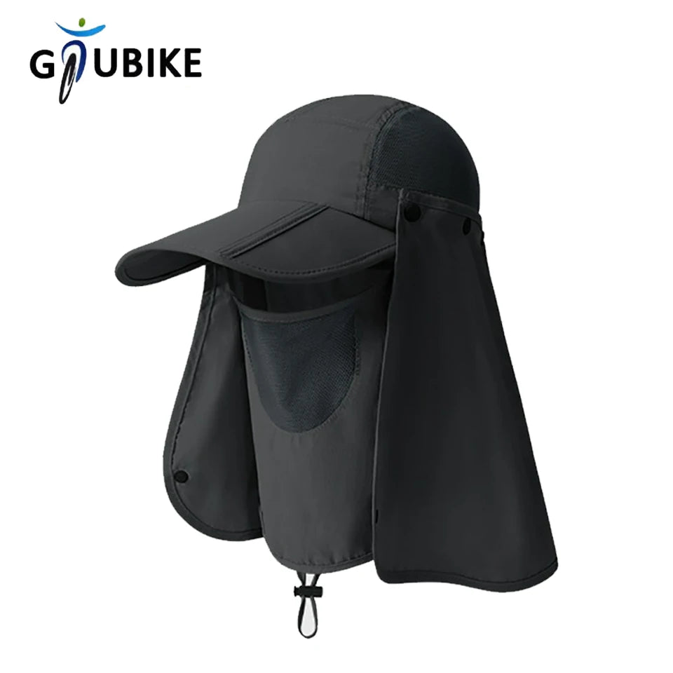 GTUBIKE Sun Protection Cap Detachable Outdoor Sports Climbing Cycling Fishing Breathable Sweat-absorbing Face Masks Men Women