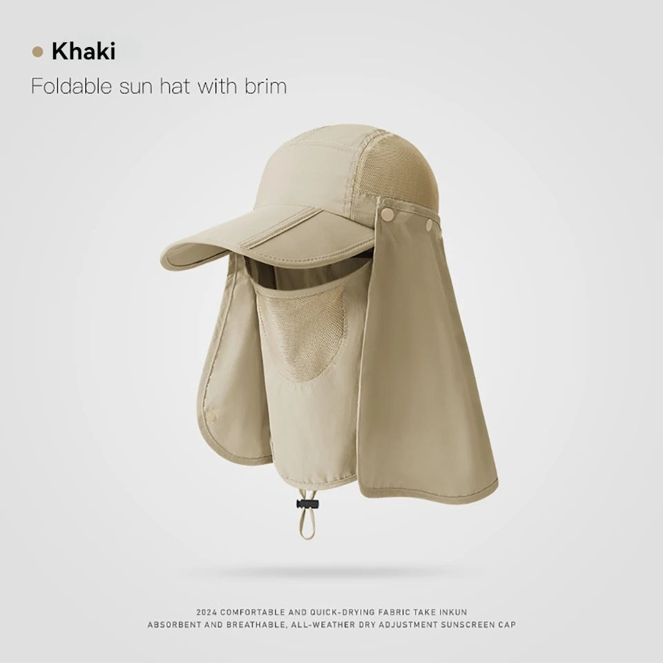 GTUBIKE Sun Protection Cap Detachable Outdoor Sports Climbing Cycling Fishing Breathable Sweat-absorbing Face Masks Men Women