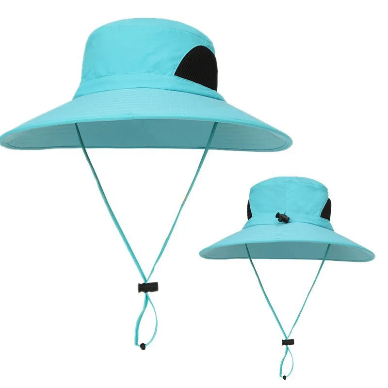 New Sun Protection Fishing Hat Summer Breathable Mesh Camping Hiking Caps Anti-UV Sun Hat Mountaineering Caps Men's Bucket Hat