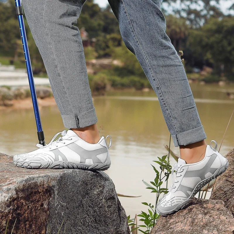 Unisex Barefoot Shoes Five Fingers Aqua Shoes Anti-slip Sneakers Breathable Beach Quick-drying Hiking Fishing Footwear 2025 New