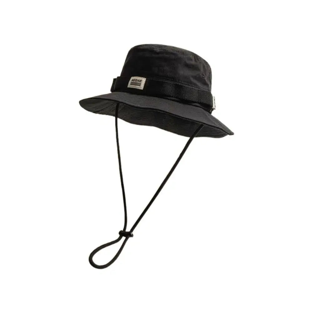 Travel Contrast Vintage Fisherman Hat for Men and Women Summer Outdoor Camping Mountaineering Hat Large Brim Sun Hat