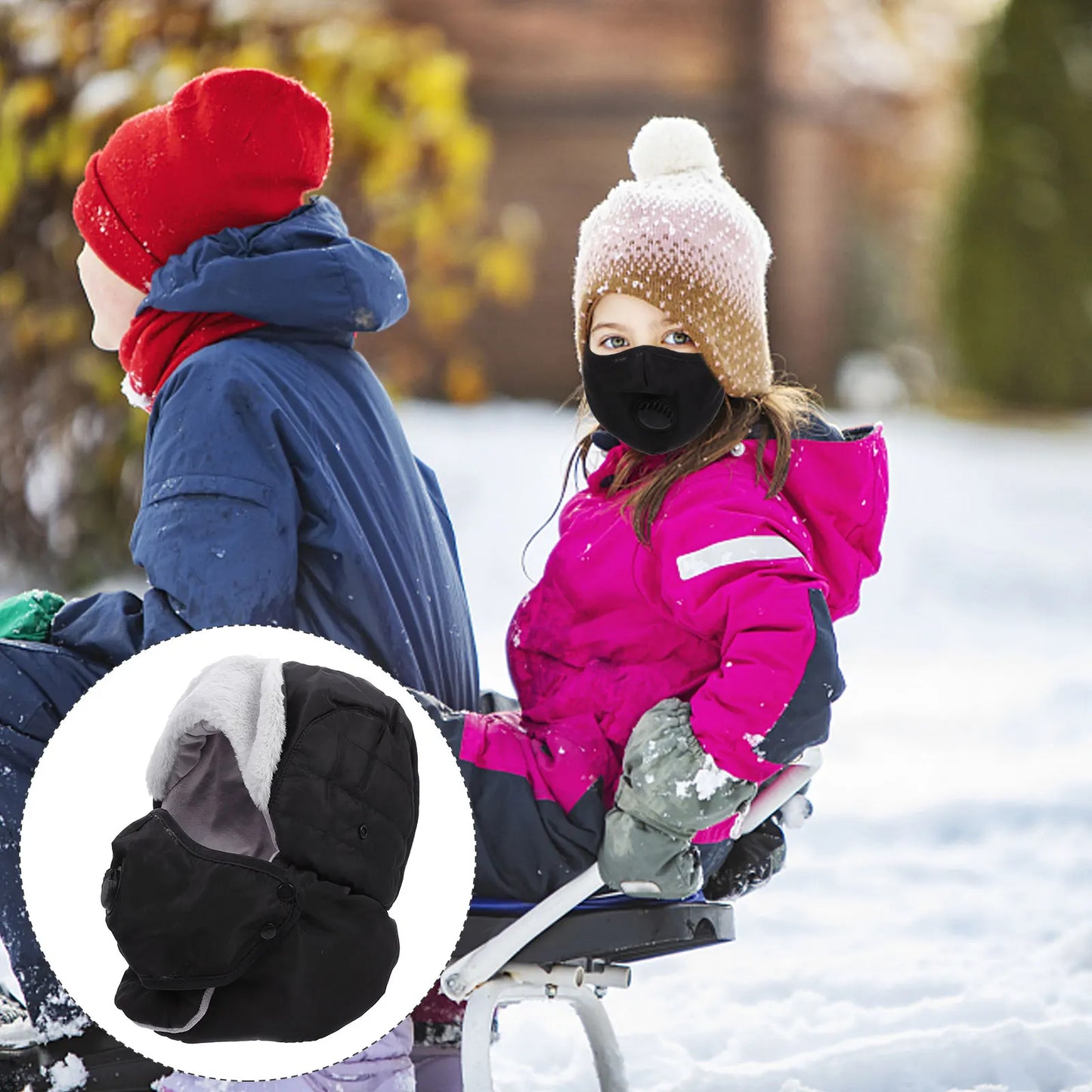 Windproof and Thermal Head Hat Warm Mask Ski Snow Hats Suit Comfortable Riding Outdoor Headgear Freeze-proof Man