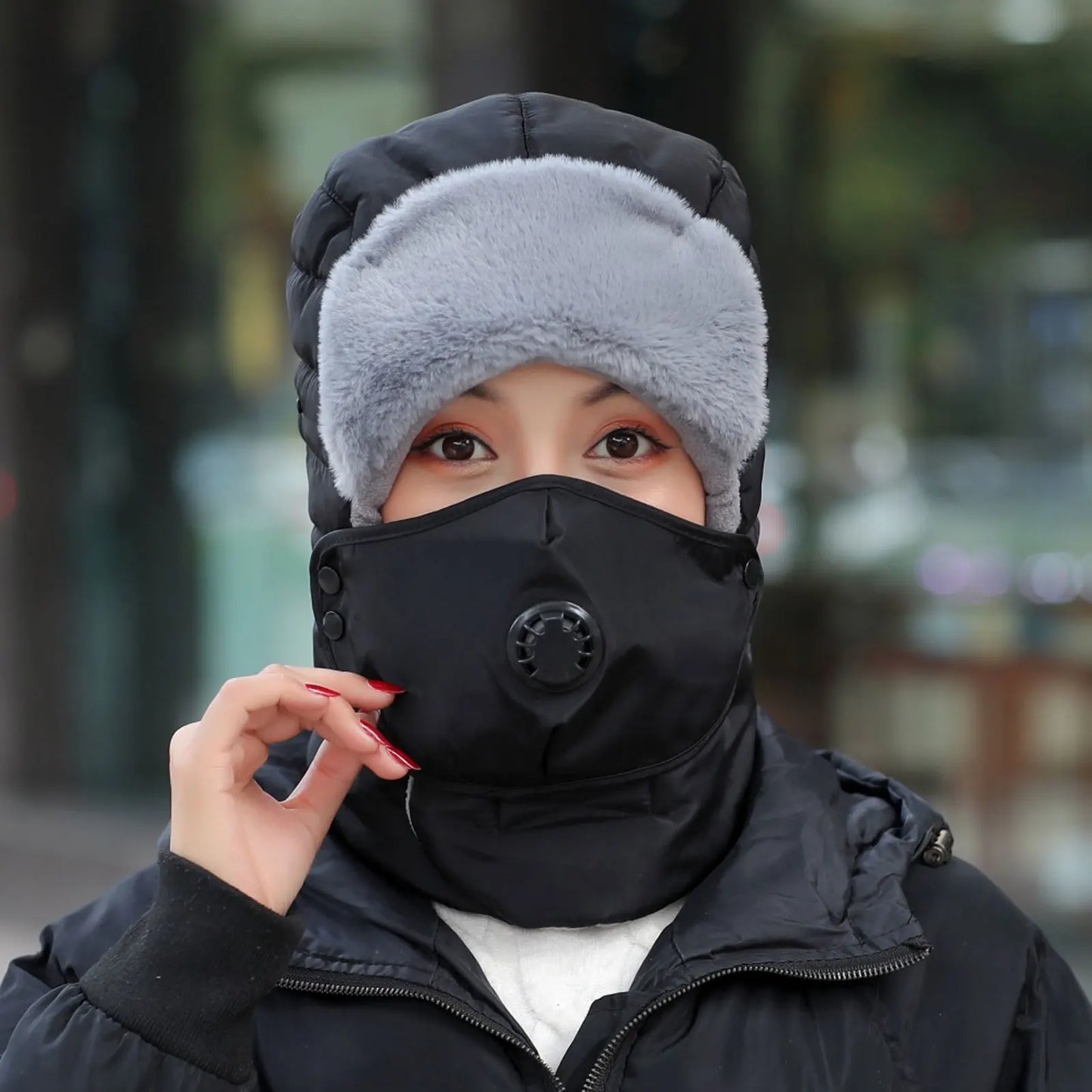 Windproof and Thermal Head Hat Warm Mask Ski Snow Hats Suit Comfortable Riding Outdoor Headgear Freeze-proof Man