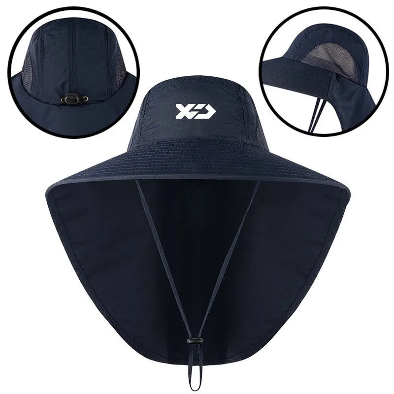2024 Man Summer Fishing Fisherman Hat New Outdoor UV Protection Adjustable Breathable Sun Hat Casual Mountaineering Fishing Cap