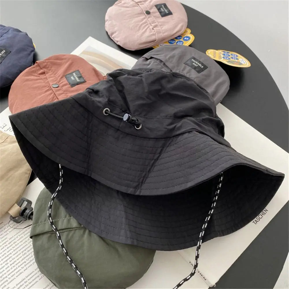 Waterproof Summer Bucket Hat Sun Protection With Storage Bag Mountaineering Caps Quick-drying Anti-UV Panama Hat Camping Hiking
