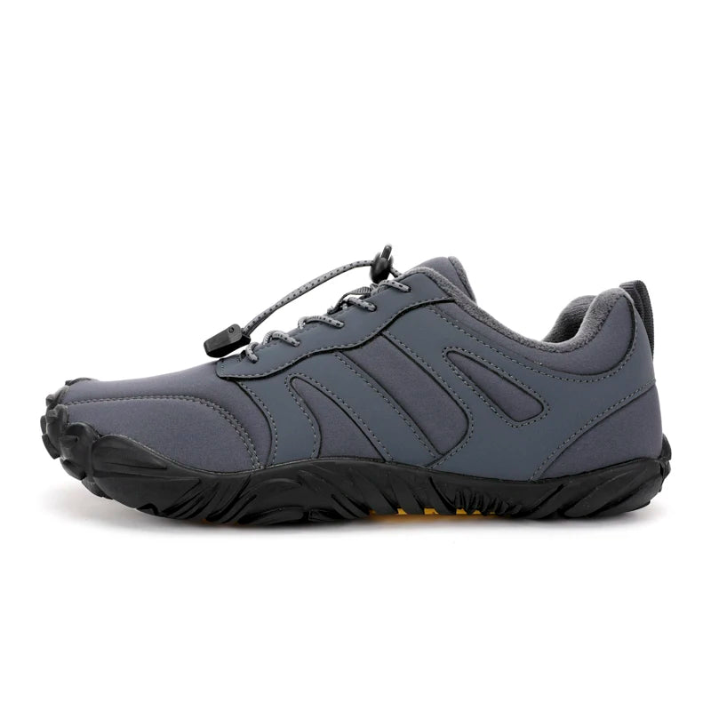 Men's Minimalist Trail Hiking Barefoot Shoes Wide Toe Box Zero Drop Climbing Trekking Boots Plush Warm Winter Men's Ankle Boots