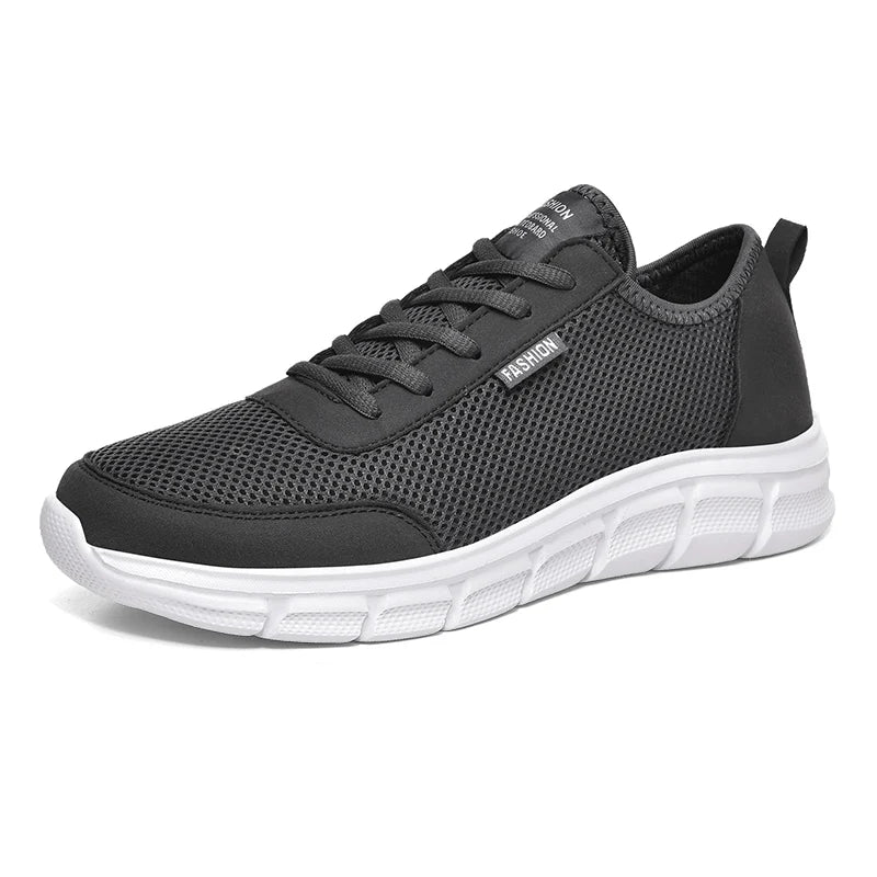 Summer Sneakers Lightweight Men Casual Shoes Mesh Breathable Male Footwear Lace Up Walking Shoes Black Tenis Zapatillas Hombre