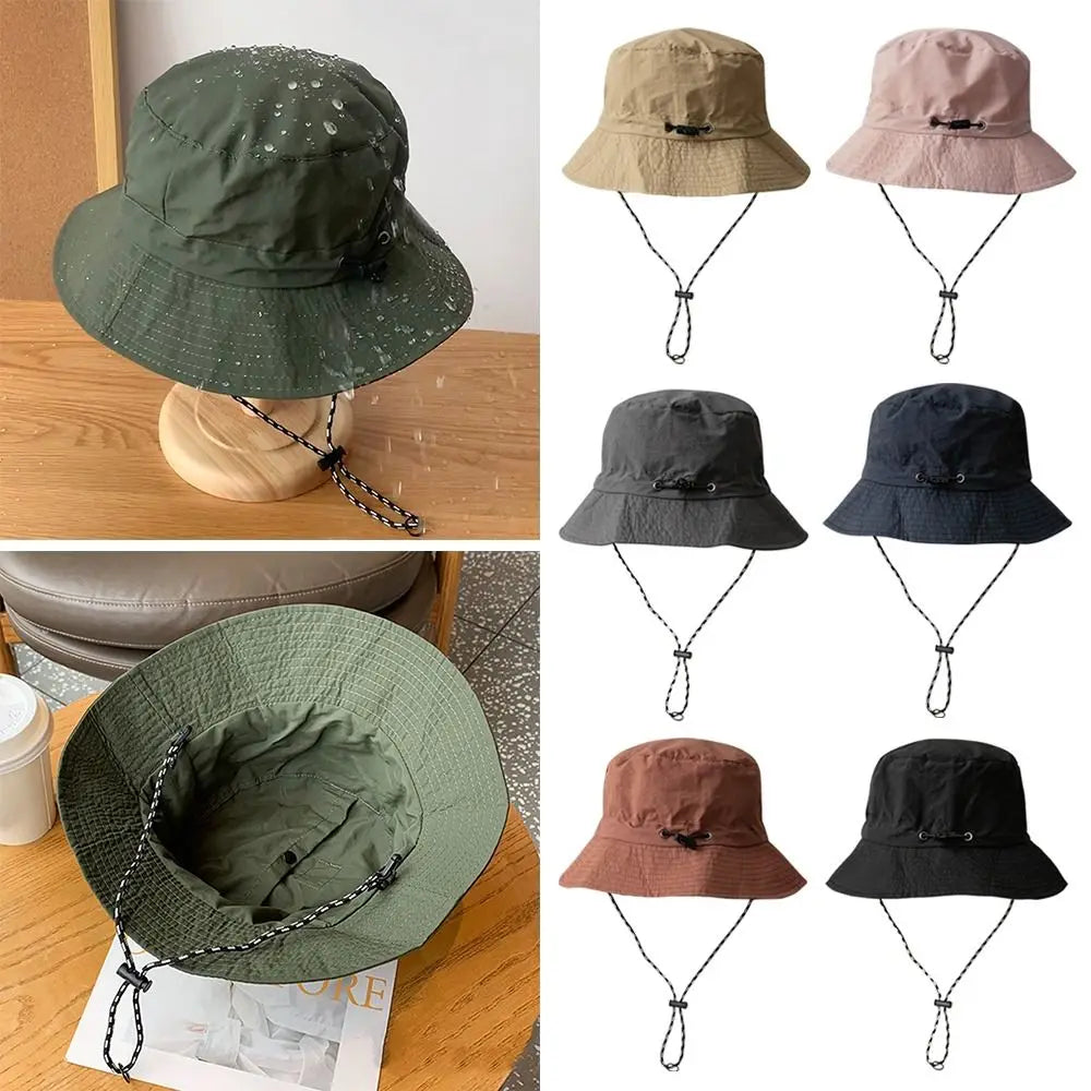 Waterproof Summer Bucket Hat Sun Protection With Storage Bag Mountaineering Caps Quick-drying Anti-UV Panama Hat Camping Hiking