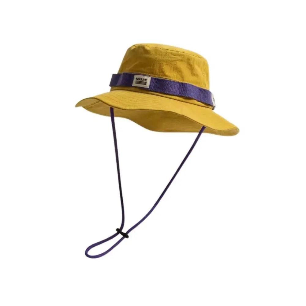 Travel Contrast Vintage Fisherman Hat for Men and Women Summer Outdoor Camping Mountaineering Hat Large Brim Sun Hat