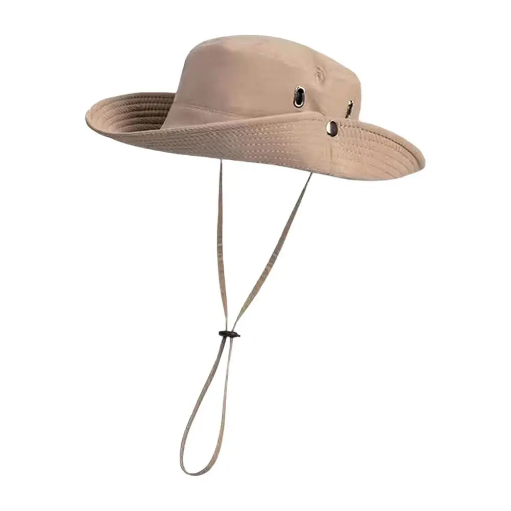 New Sun Protection Fishing Hat Summer Breathable Mesh Caps Mountaineering Sun Men's Anti-UV Hat Panama Caps Hiking Camping A7N2