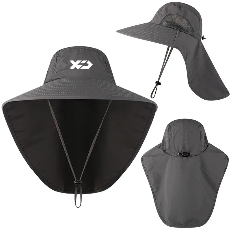 2024 Man Summer Fishing Fisherman Hat New Outdoor UV Protection Adjustable Breathable Sun Hat Casual Mountaineering Fishing Cap
