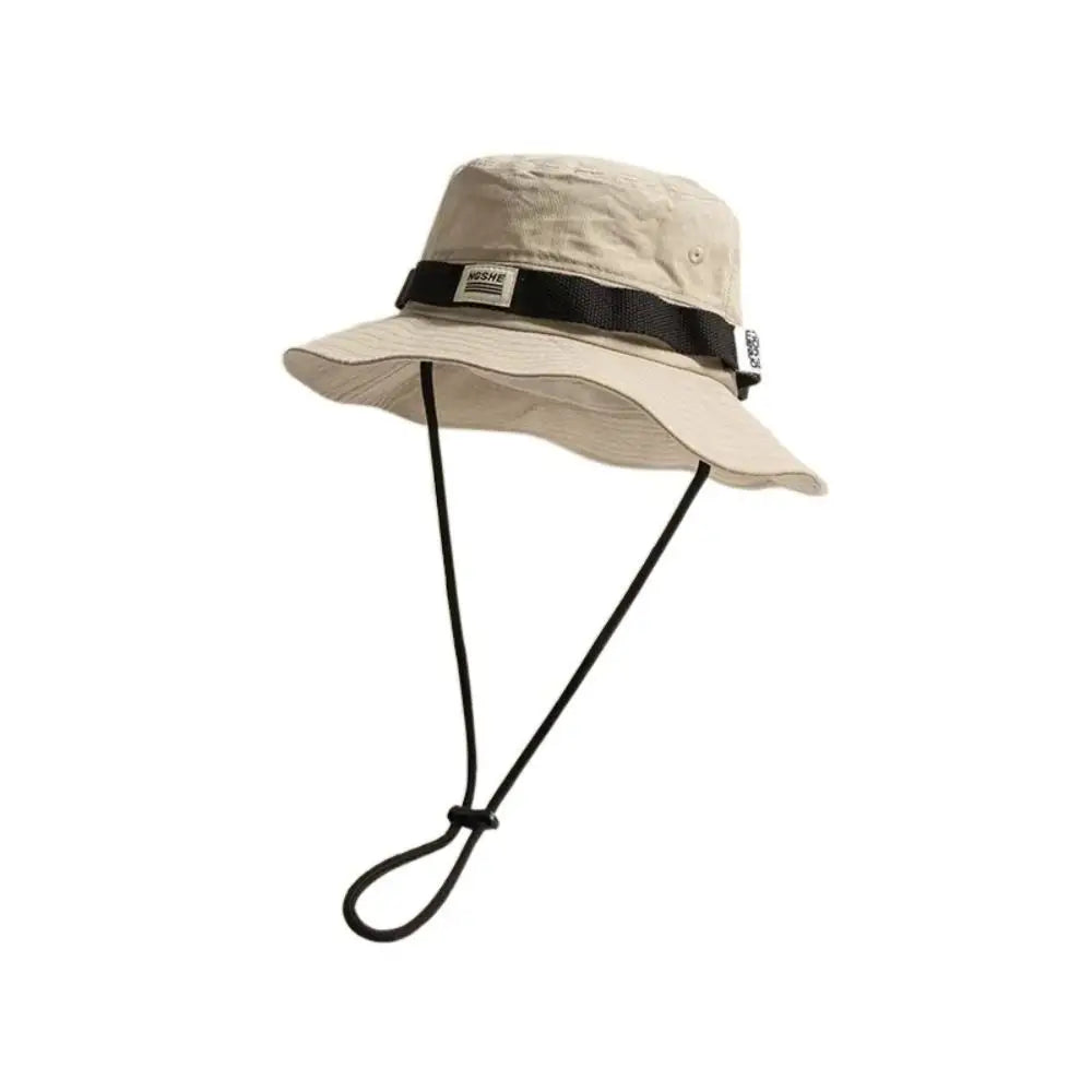 Travel Contrast Vintage Fisherman Hat for Men and Women Summer Outdoor Camping Mountaineering Hat Large Brim Sun Hat