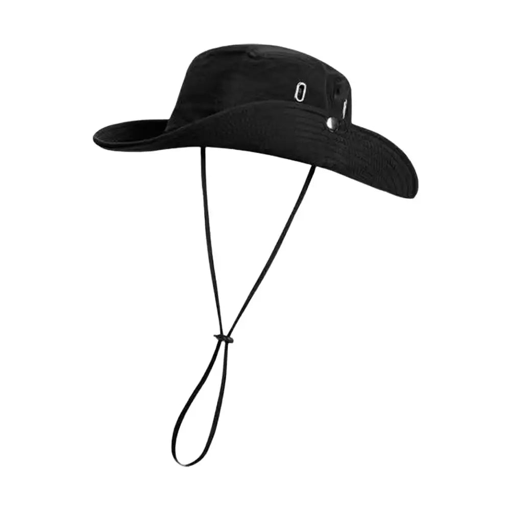 New Sun Protection Fishing Hat Summer Breathable Mesh Caps Mountaineering Sun Men's Anti-UV Hat Panama Caps Hiking Camping A7N2