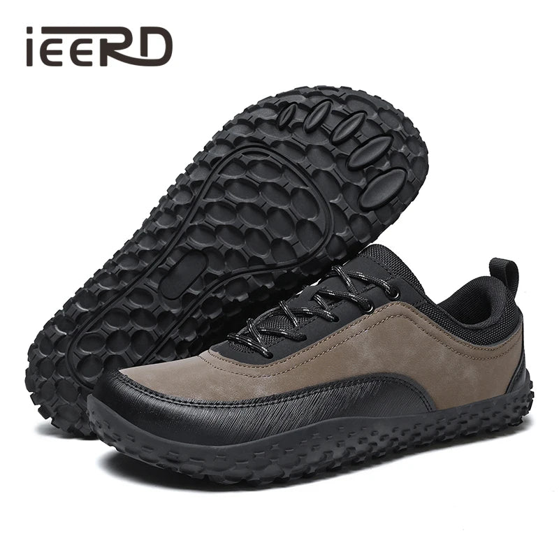 Autumn New Waterproof Men Sneakers Wide Toe Outdoor Non-slip Rubber Walking Shoes For Men Sport Hiking Footwear Plus Size 37-48