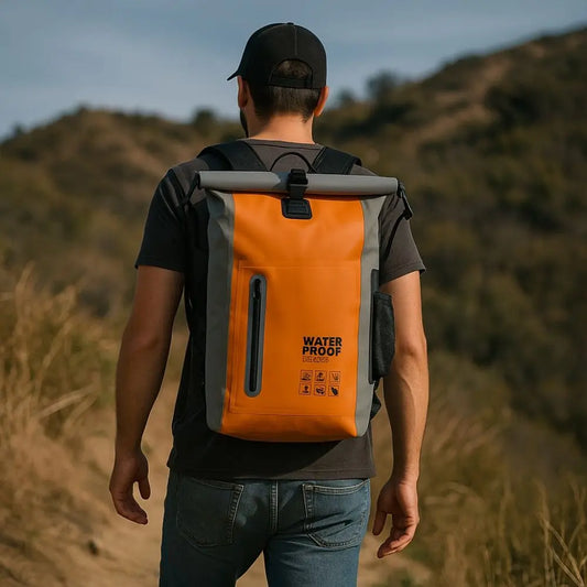Durable 25L Outdoor Waterproof Backpack Large Capacity Reflective Strips Travel Bag Comfortable PVC Hiking Bags for Men