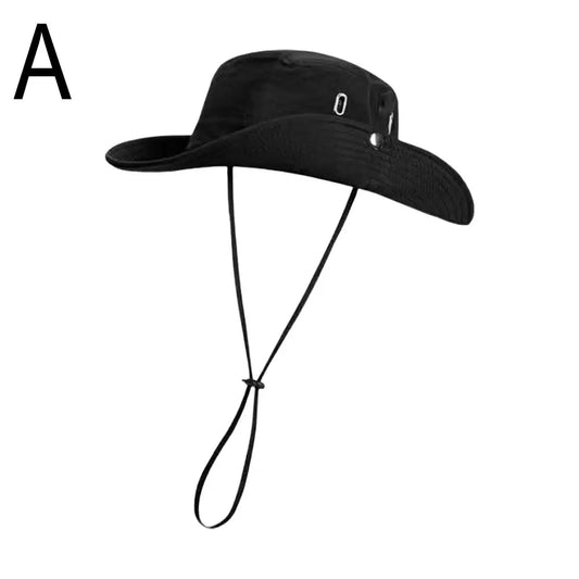 New Sun Protection Fishing Hat Summer Breathable Mesh Caps Mountaineering Sun Men's Anti-UV Hat Panama Caps Hiking Camping A7N2